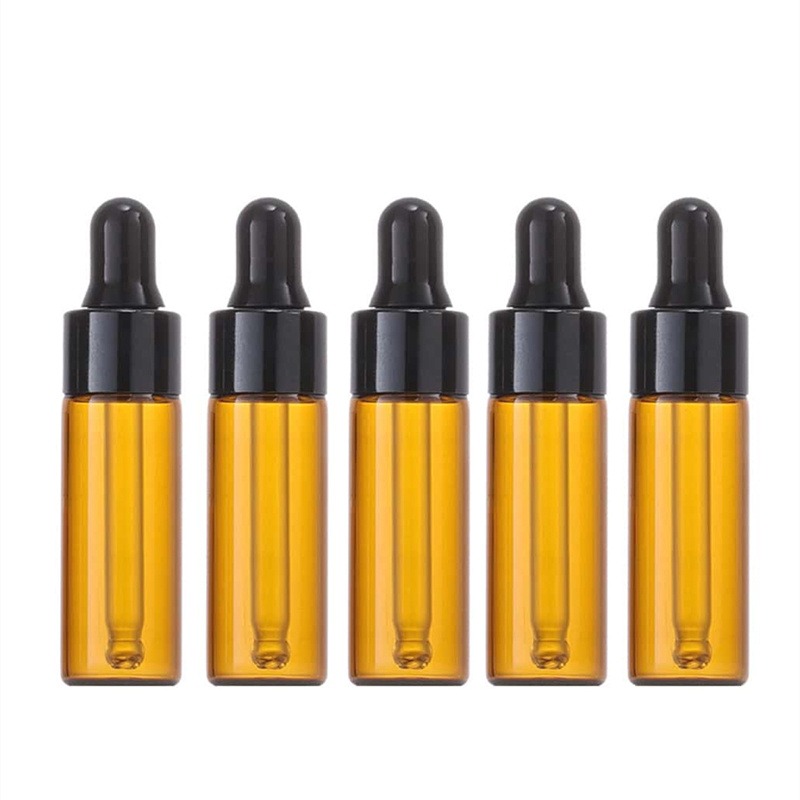 Juice Bottle Dropper - 10pcs 5ml Amber Dropper Glass Bottles