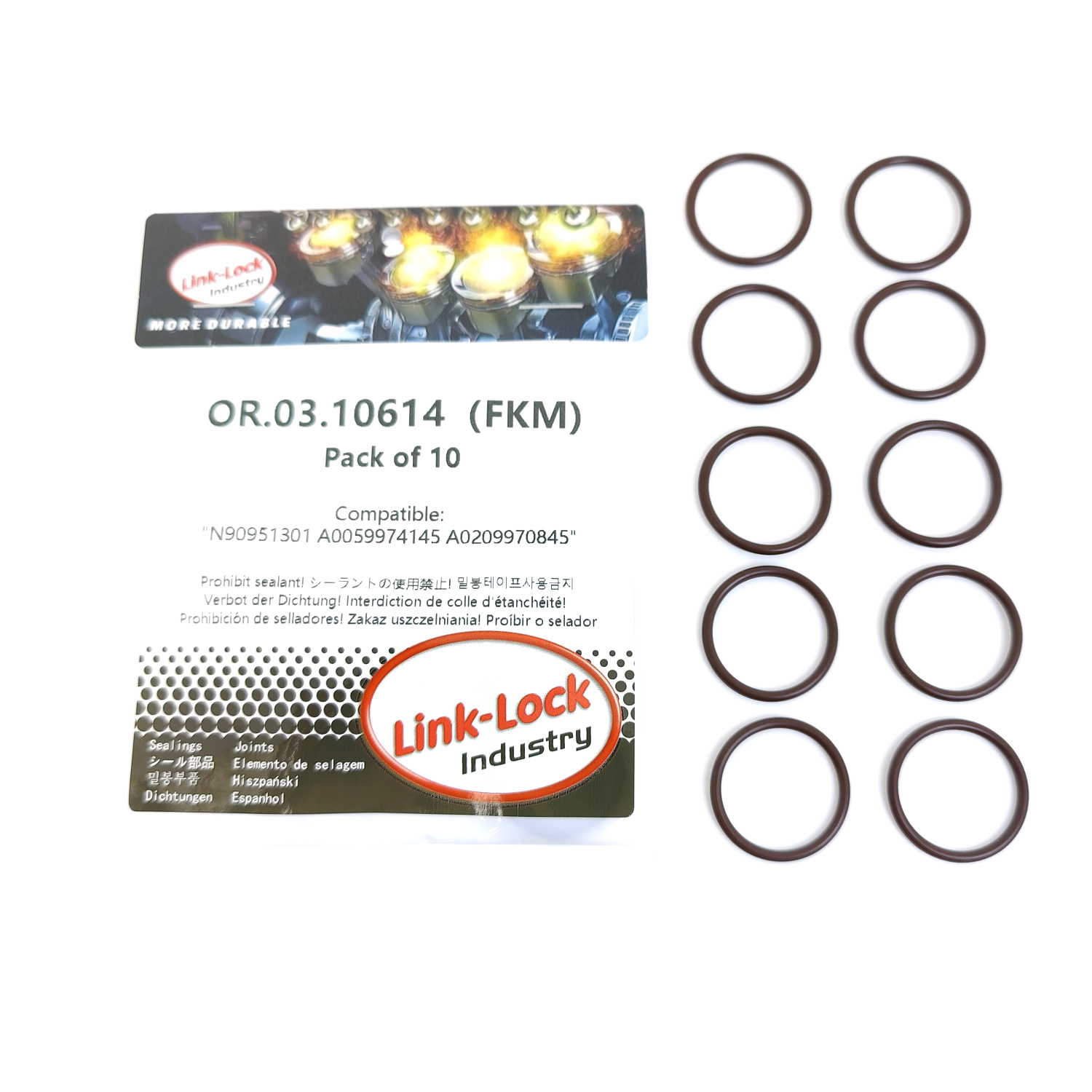 Tank O-Ring Seal - 10PCS OR.03.10614 FKM Viton Sealing O-Ring