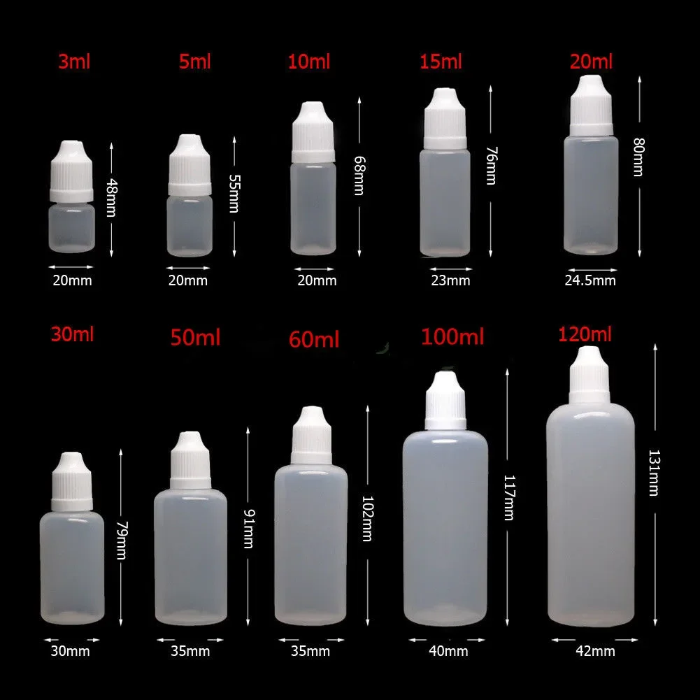 5/3/5/10/15/20/30/50/60/100/12 - đánh giá và giá Juice Bottle Dropper