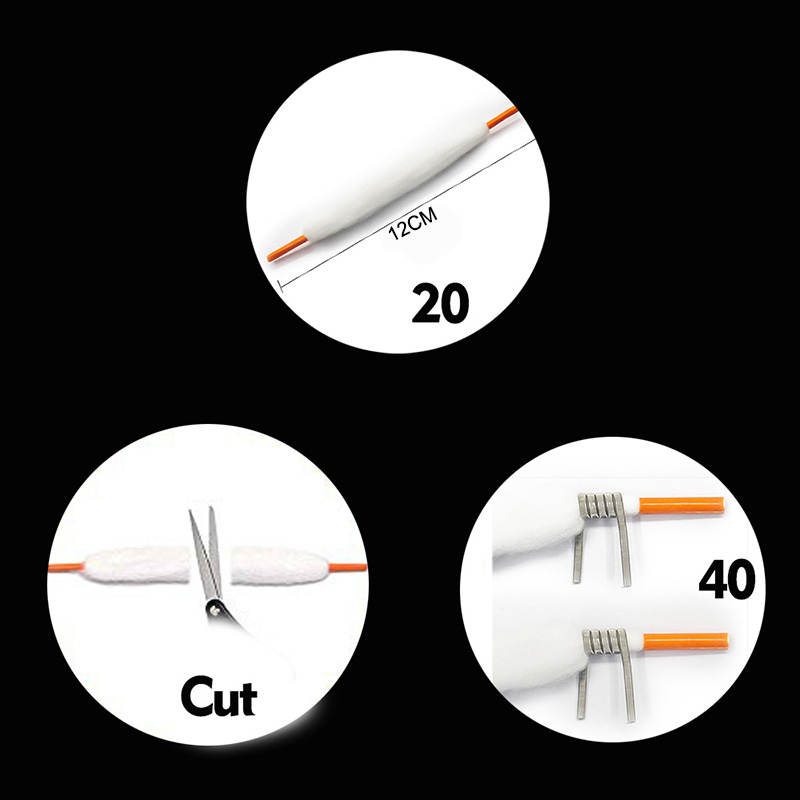 100pcs Coil wick Cotton Replac - đánh giá và giá Rda Atomizer Deck