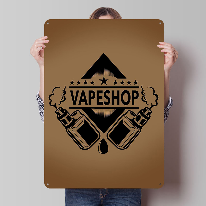 Vape Shop Logo Tinplate Poster - đánh giá và giá Vaping Shop