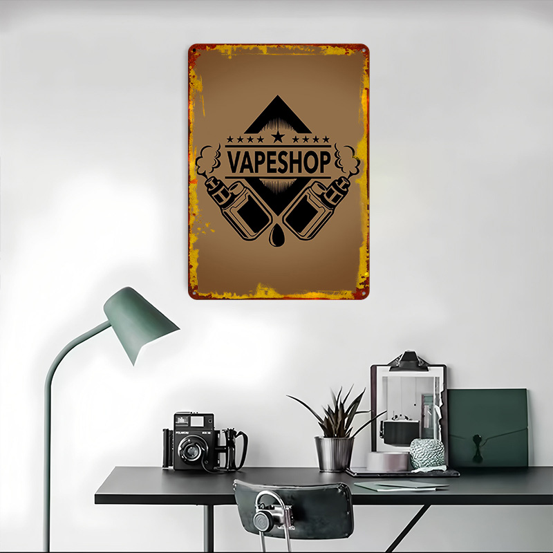 Vape Shop Logo Tinplate Poster - đánh giá và giá Vaping Shop