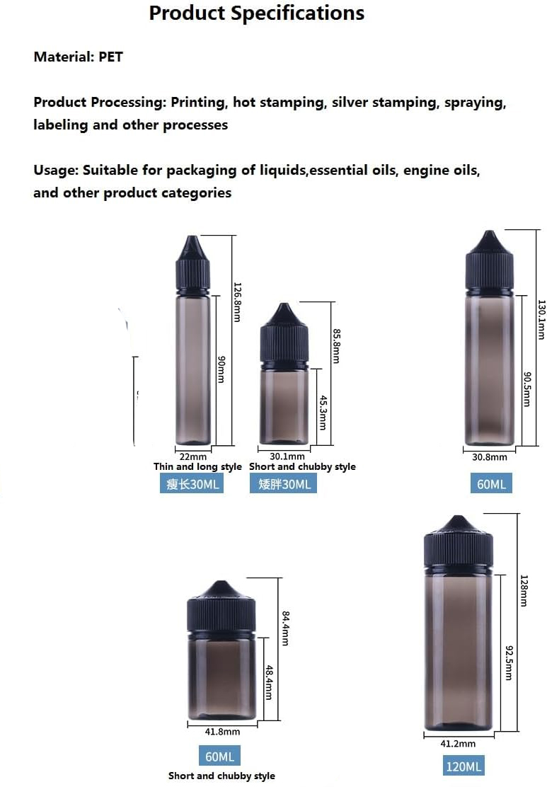 20 Pcs30-120ml PET Empty Bottl - đánh giá và giá Juice Bottle Dropper