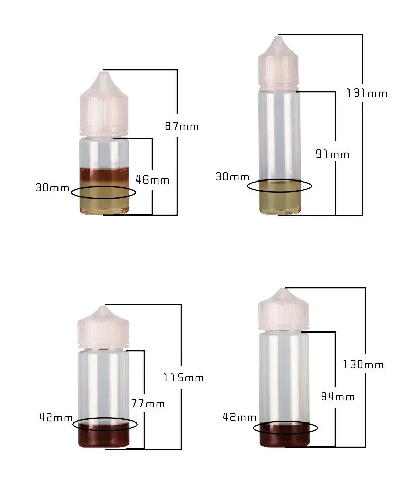 50PCS 30/60/100/120ml Empty Pl - đánh giá và giá Juice Bottle Dropper