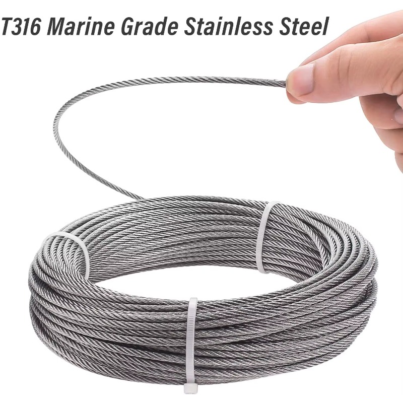 Wire Rope 7X19 Diameter 3.18mm - đánh giá và giá Stainless Wire Ss316