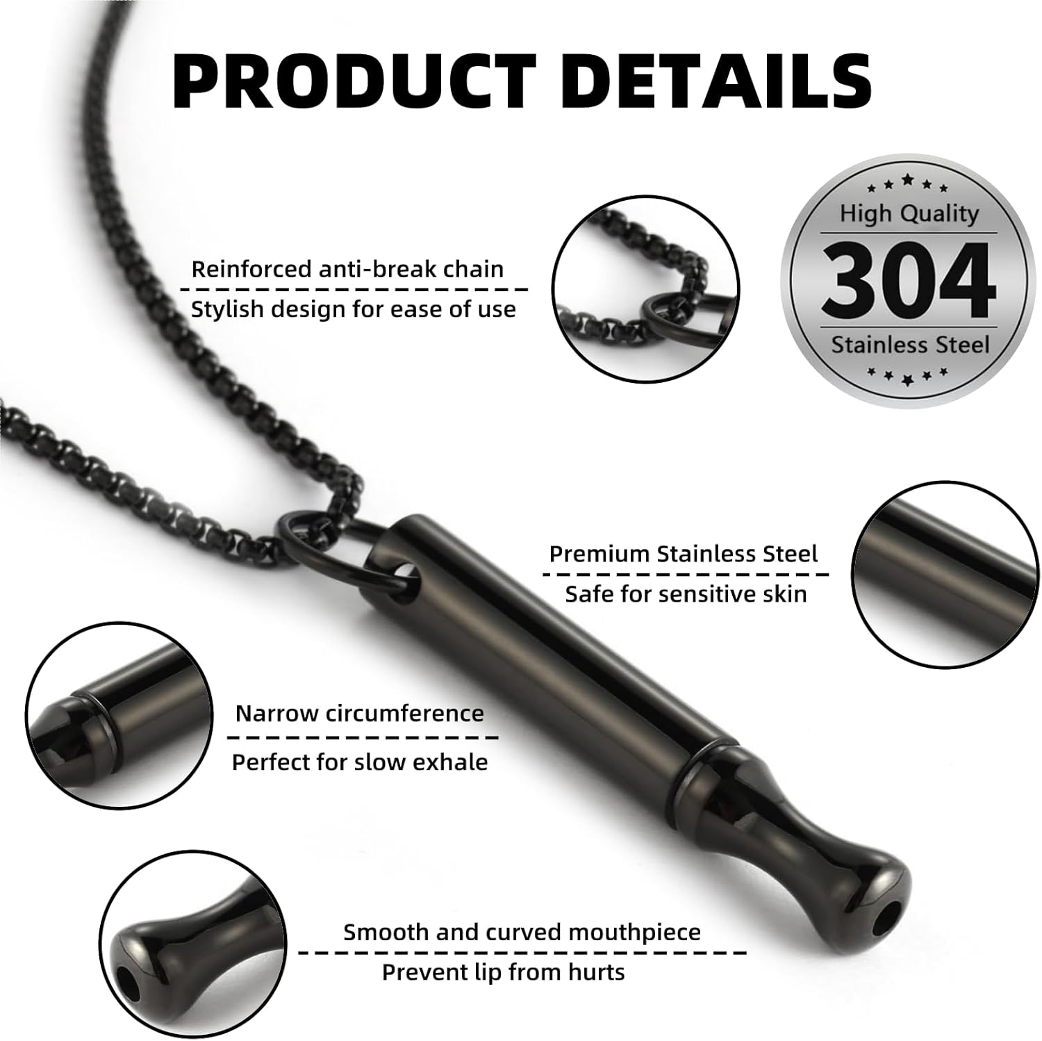 Titanium Steel Breathing Neckl - đánh giá và giá Vape Accessory